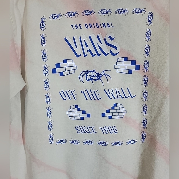 Vans Hoodie  Sweater Size  Medium Pink Tie Dye Unisex - Picture 8 of 9